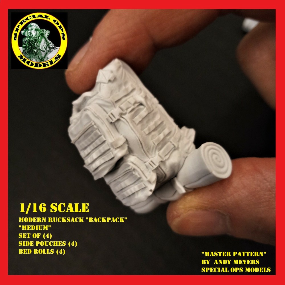 1/16 scale Modern Molle Rucksacks (BACKPACKS) Assault Backpack style #B