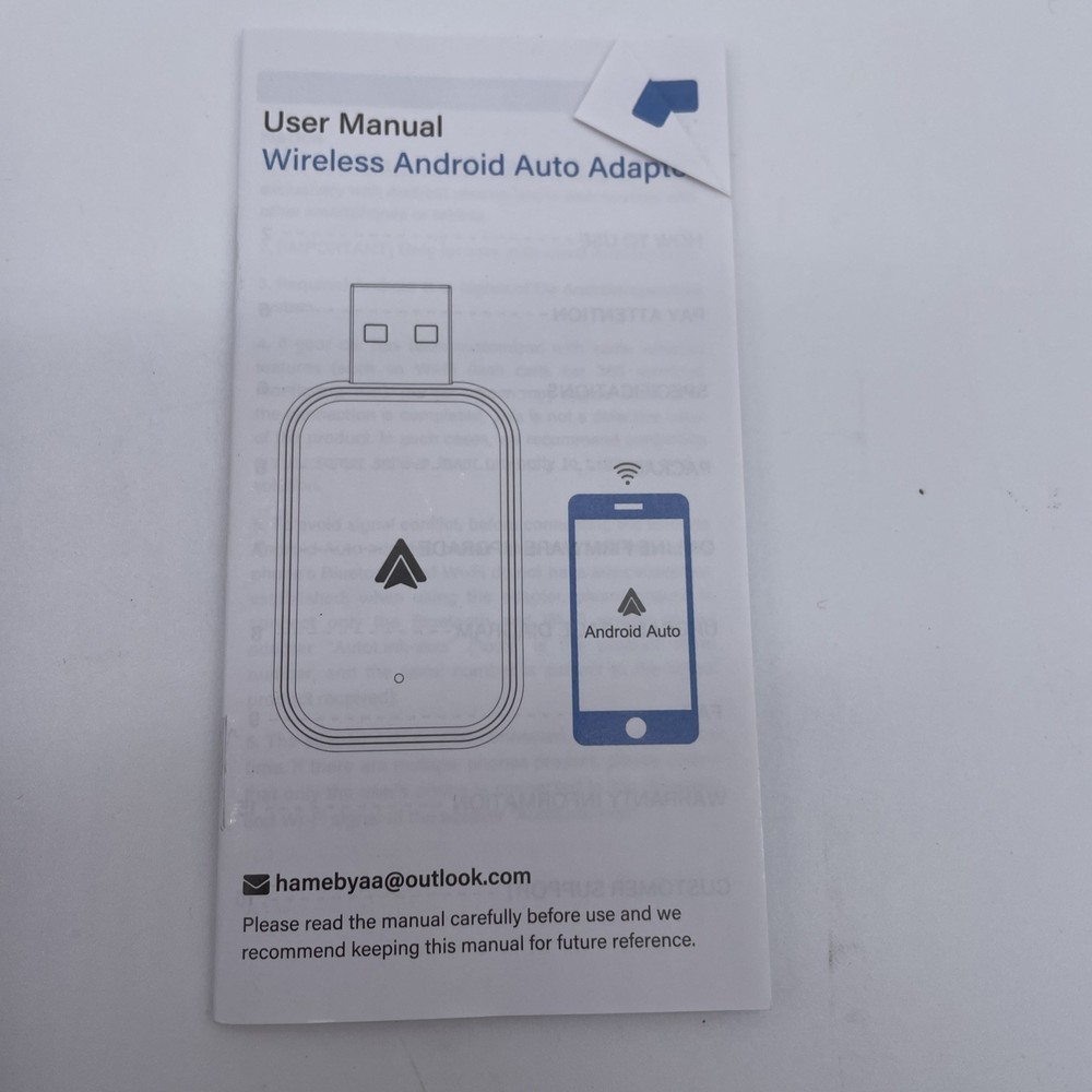 Android Auto Wireless Adapter for Cars, Easy Setup, Plug & Play Android 11 Or Up