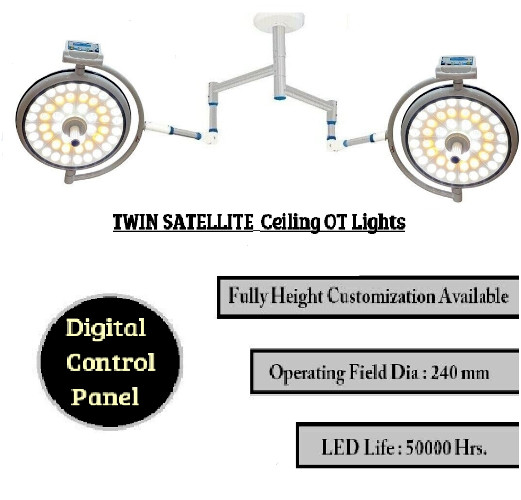 OT Light Twin Satellite Examination & Operation Theater Ceiling Light