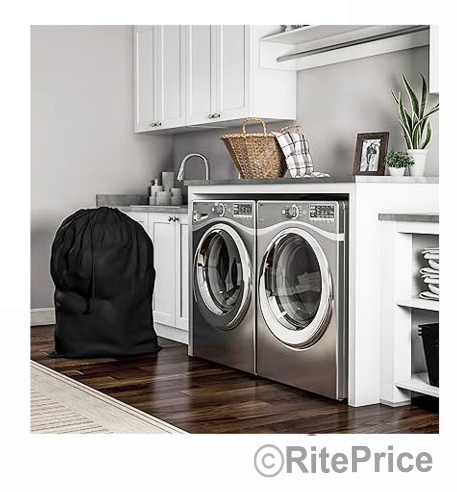 Large 29"X40" Laundry Bag Washable Heavy Duty Locking Drawstring Bag (2 Pack)