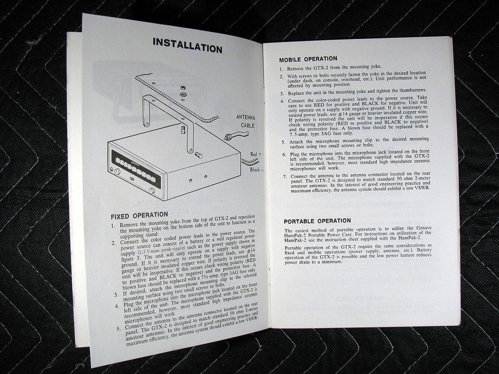 Genuine Genave GTX-2 -- 2 Meter FM Transceiver Manual
