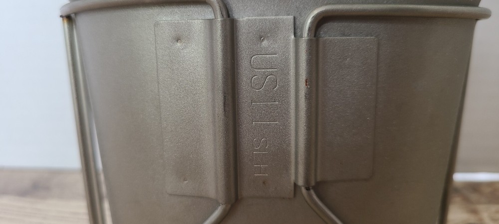 U.S. Military Canteen Cup with Wire Handle