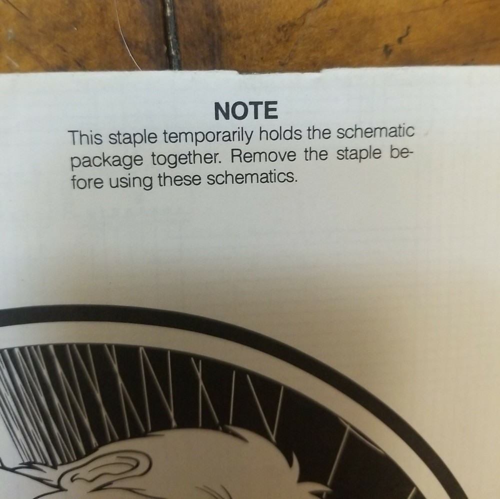 ATARI - Rolling Thunder - Schematic Package Supplement for the operation manual