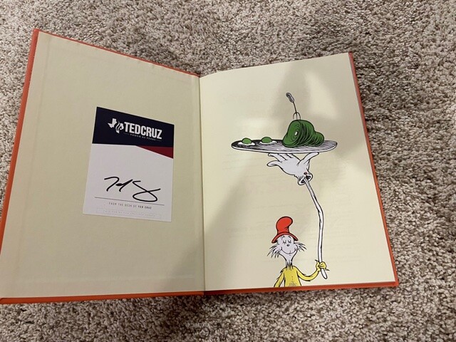 Green Eggs And Ham Signed By Ted Cruz