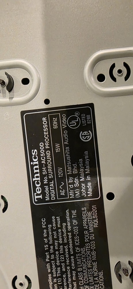 Technics SH-AC500D Digital Signal Processor Dolby