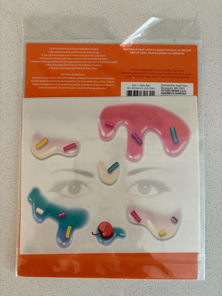 Hyde and EEK! Glow Skeleton Temp Tattoos - New