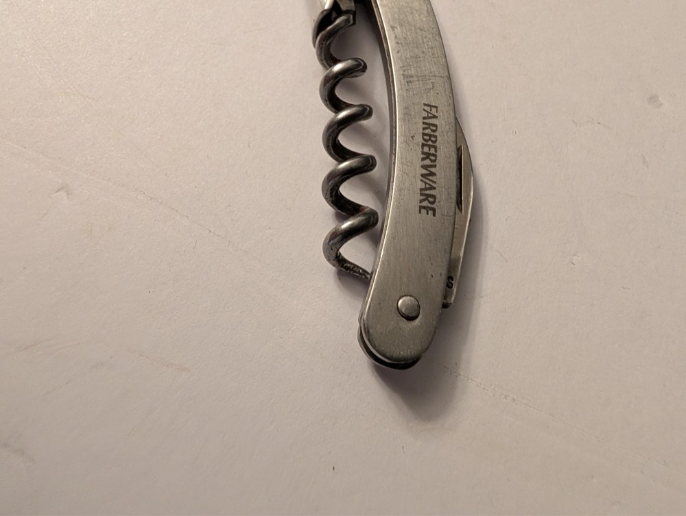 Farberware 4.25" Wine Opener - Corkscrew - Knife - USED