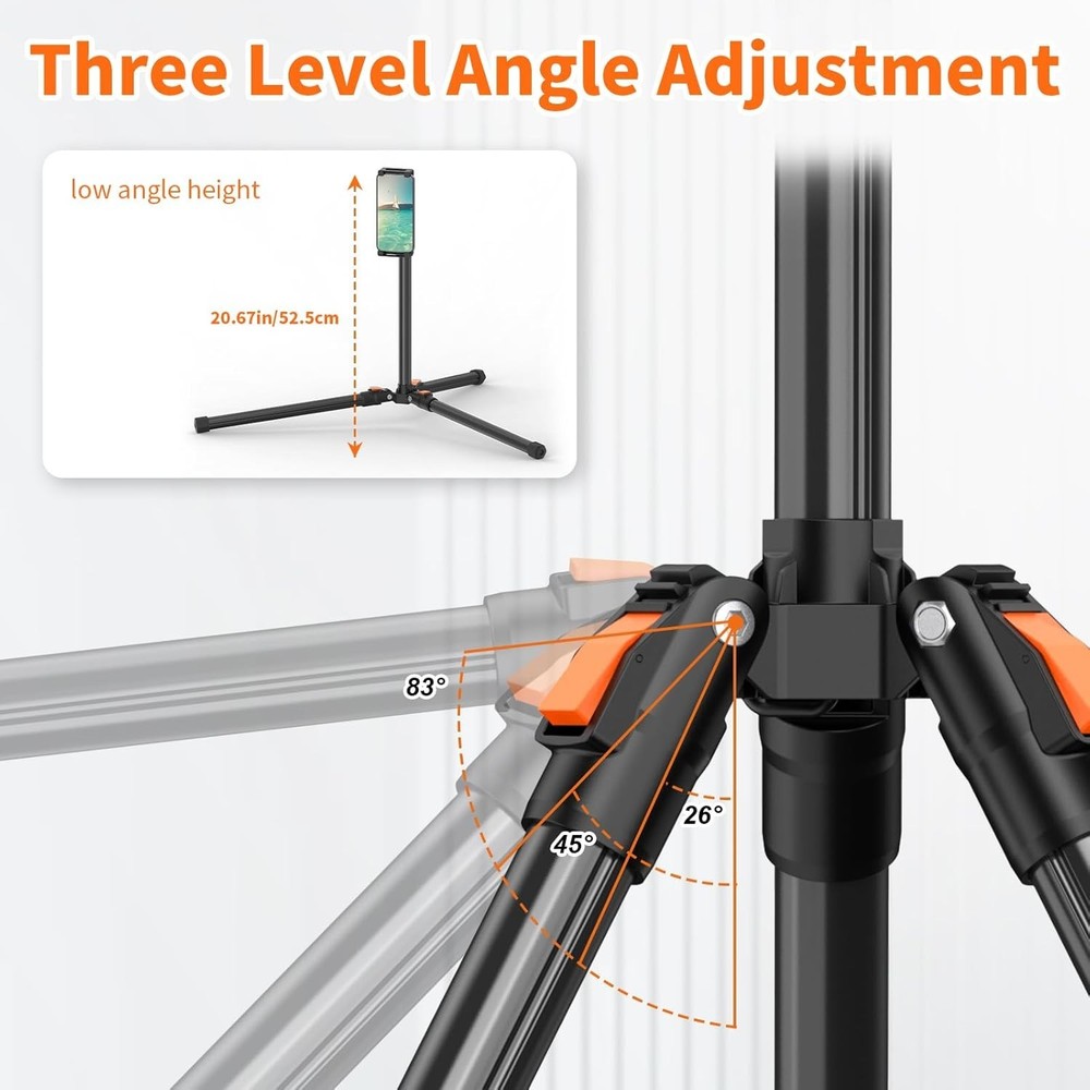 72in Tablet Floor Stand Tripod with Ball Head