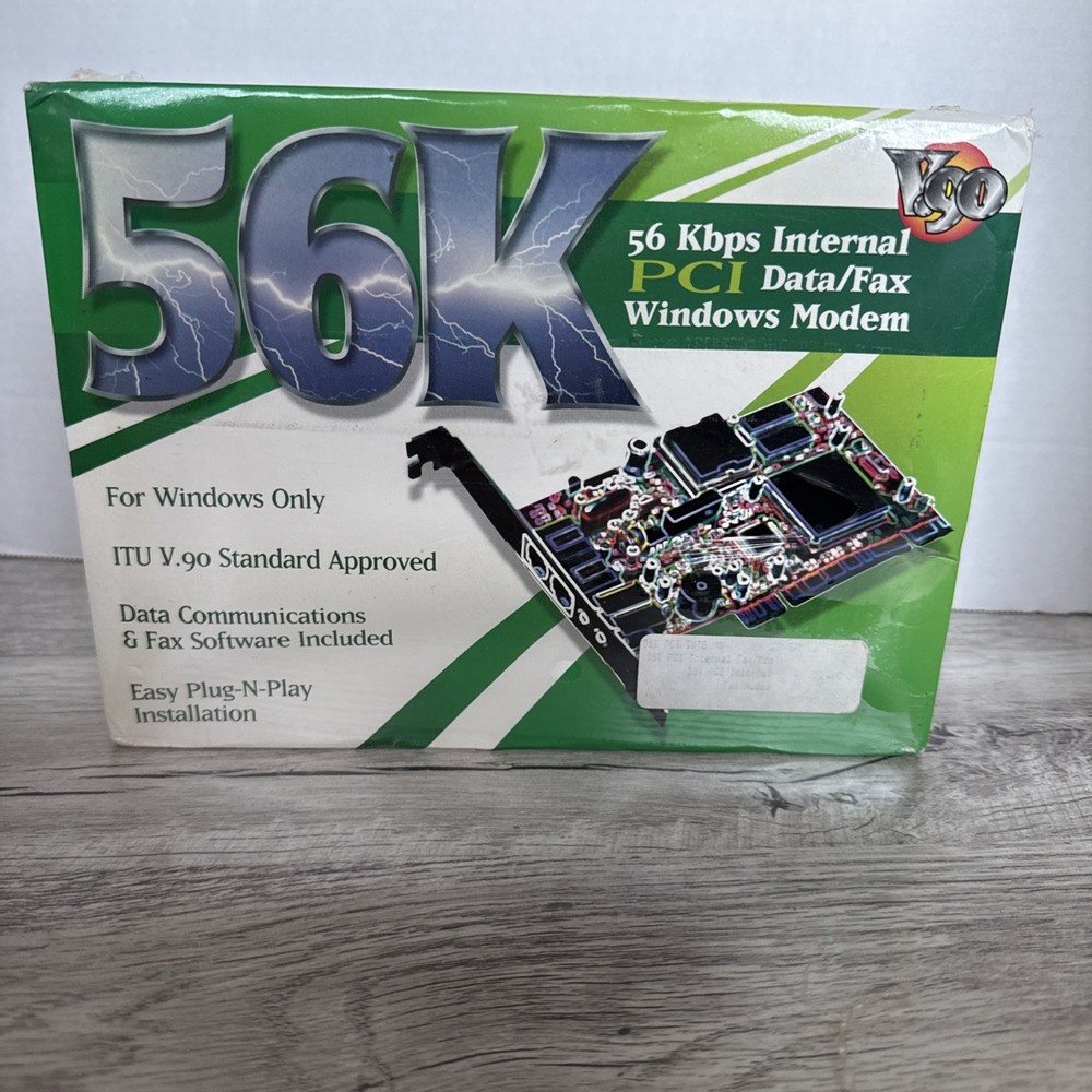 56K Internal Data/Fax Modem PCI Version Windows  New Sealed Software Included