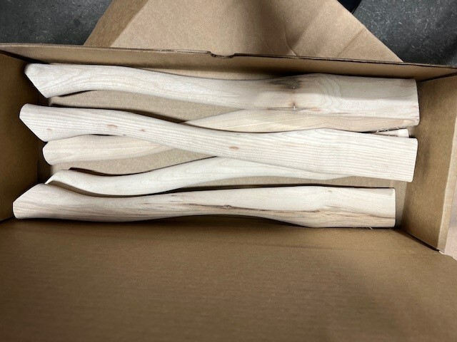 19" Curved Hickory Handle, Factory Seconds