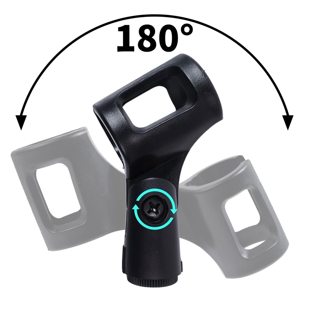 4Pcs Microphone Clip Rubber Flexible Mic Holder Handheld Wireless Mic Holder