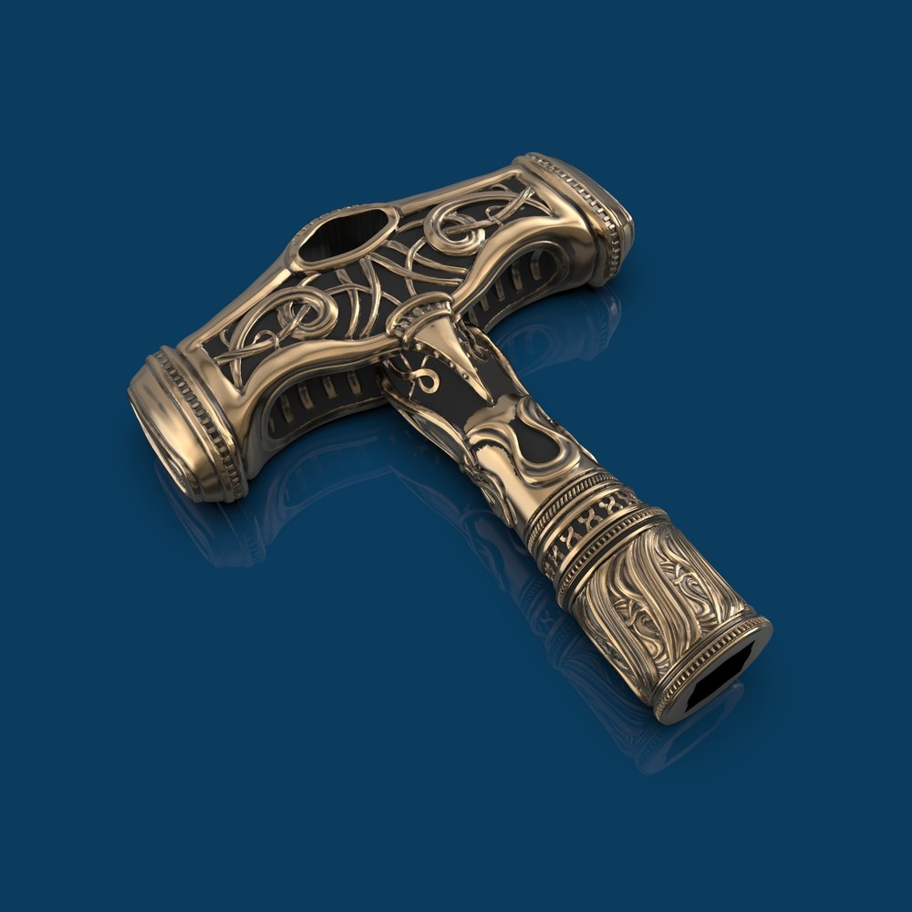 Mjolnir - Thor's Hammer - Solid Bronze Drum Key