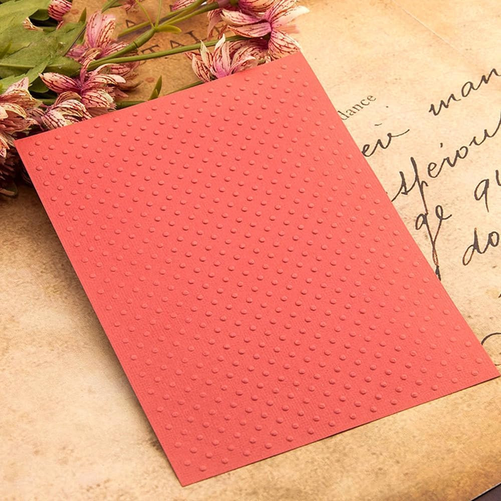 3D Plastic Embossing Folder Template Polka Dot Texture 5X7 Inch for Card Making