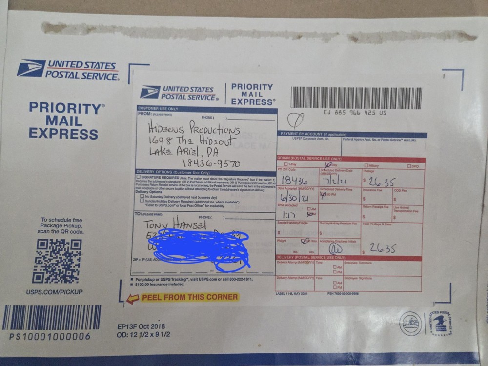 Misfits Insert Bought From Mike Hideous With Signed Receipt
