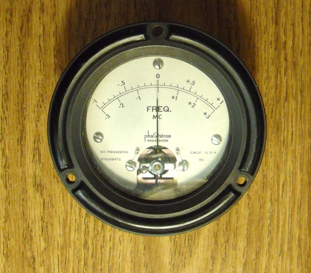 Frequency Deviation +3 / -3 Megacycles Panel Meter -  Phaostron 310-05472