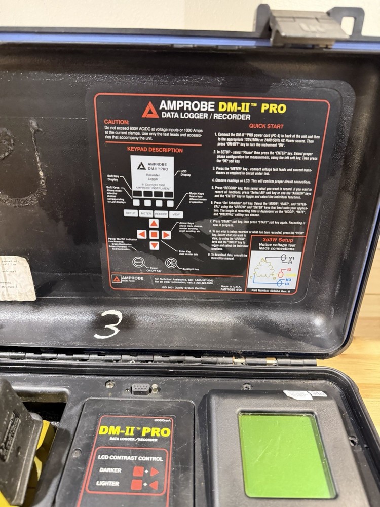AMPROBE DM-II PRO DAT LOGGER RECORDER W/ ACCESSORIES- SHIPS FAST