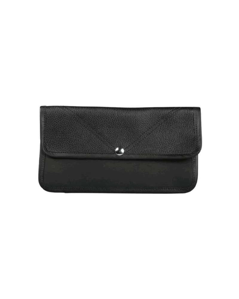 Duluth Pack Leather Clutch Snap Wallet, Black