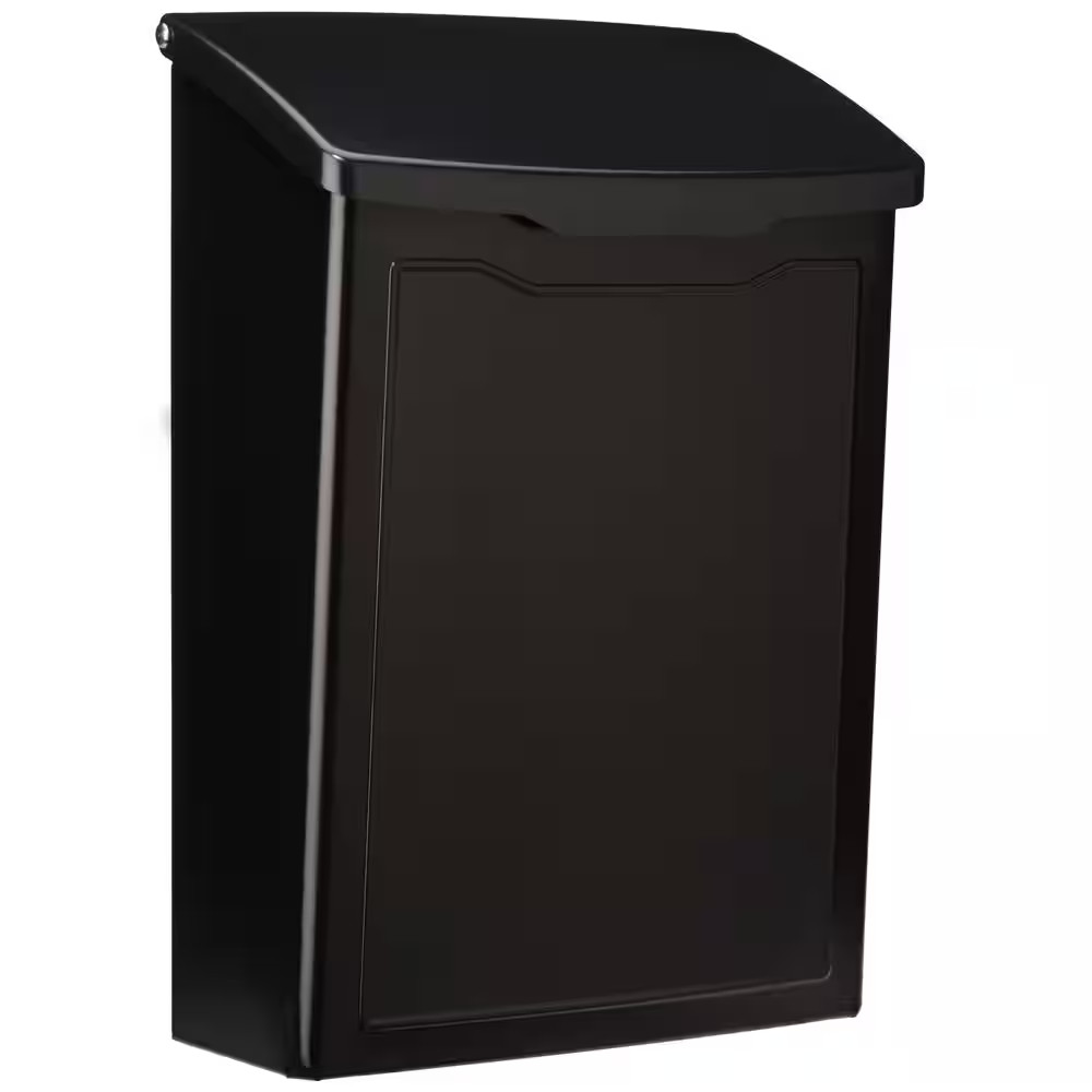 Marina Black Small Steel Wall Mount Mailbox