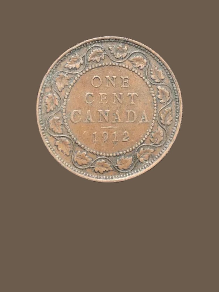 1912 Canada 1 Cent Bronze Coin - VF (Very Fine) condition