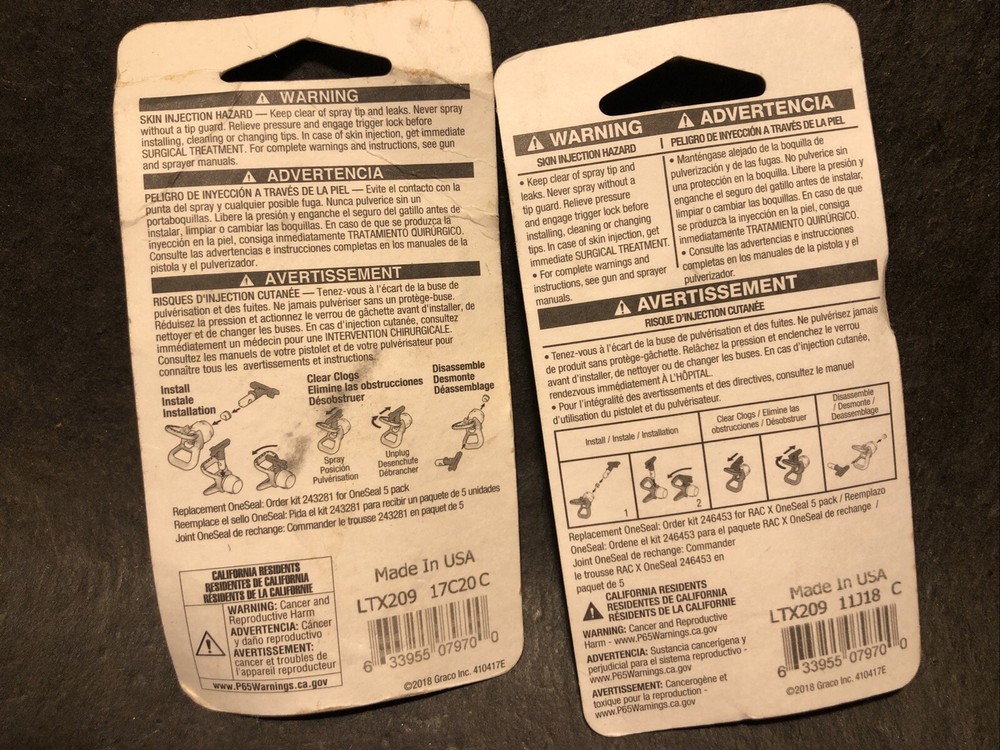 2 - Graco LTX209 RAC X LTX Spray Tips