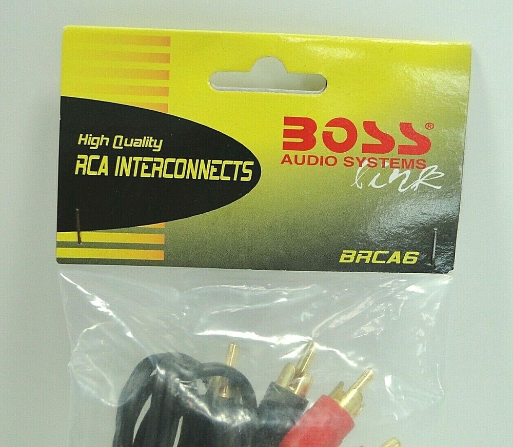 Boss Audio 6 ft RCA Interconnect Cables (BRCA6) New Fast