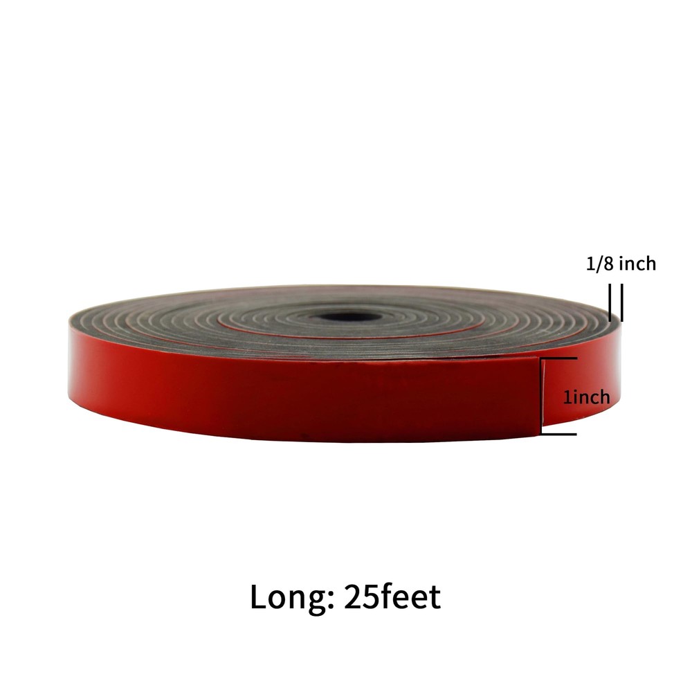 Solid Neoprene Rubber Strips with Adhesive Backing 1/8 .125" Thick x 1" Wide ...