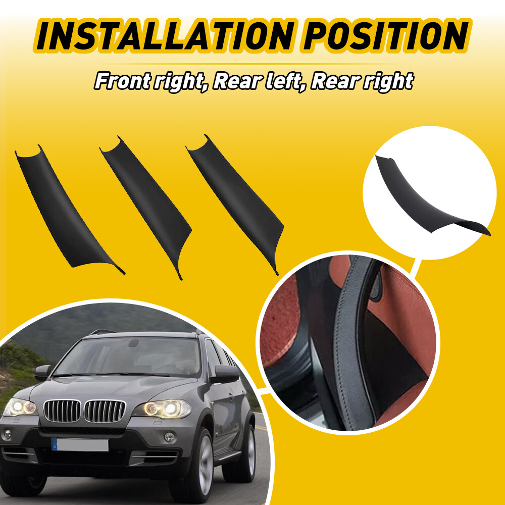 Inside Door Handle Panel Pull Trim Cover Kit For 2008-2013 BMW X5 E70 X6 E71 E72
