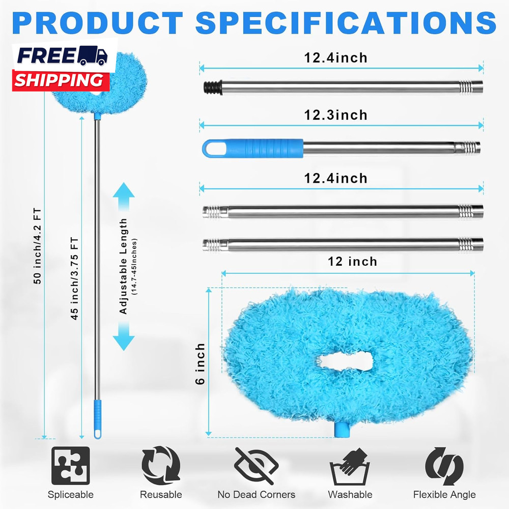 Ceiling Fan Cleaner Duster Adjustable Duster with Extension Pole Dusters