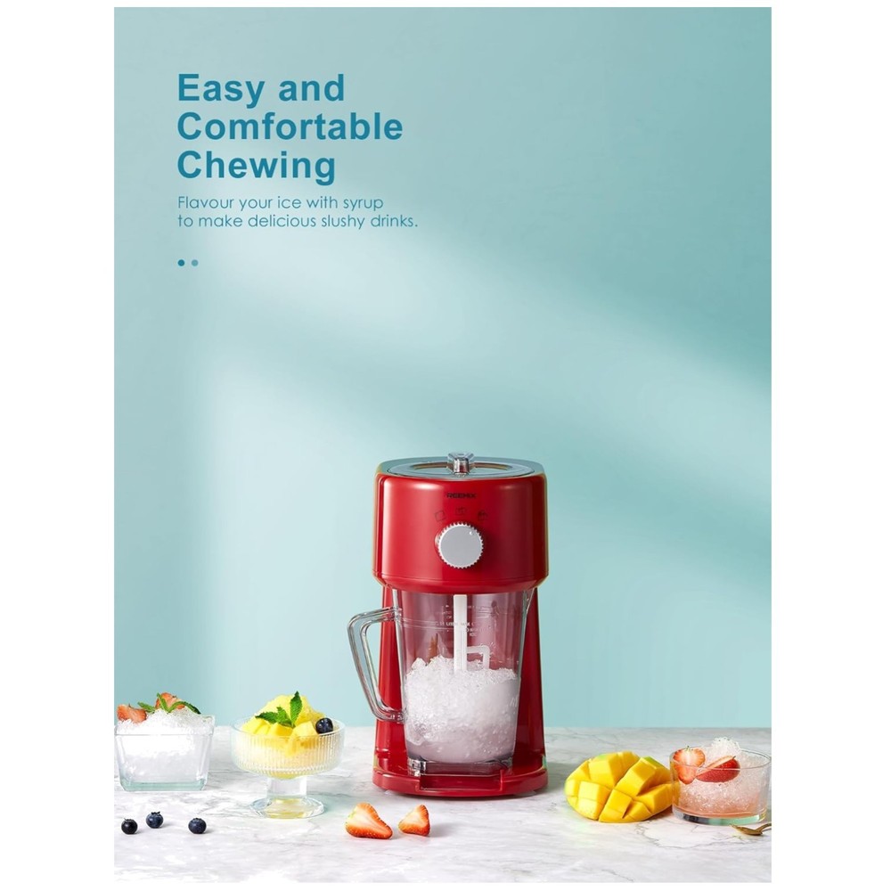 Electric Shaved Ice Machine - Portable Snow Cone Maker with Adjustable Thickness