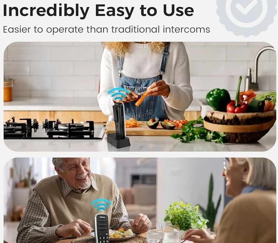 4- Pack Chtoocy Intercoms Wireless for Home, 1 Mile Long Range