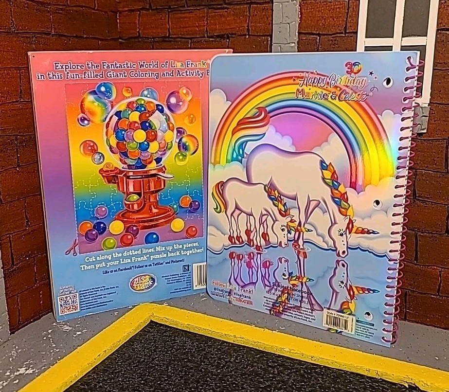 Lisa Frank Magical Reflections Notebook & Matching Activity/Coloring Book