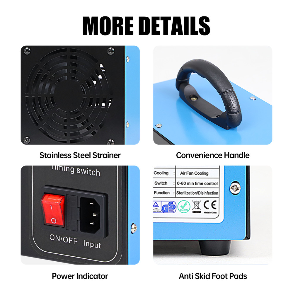 110V 40000mg/h Ozone Generator Machine Home Air Purifier Ionizer Ozonator Timer