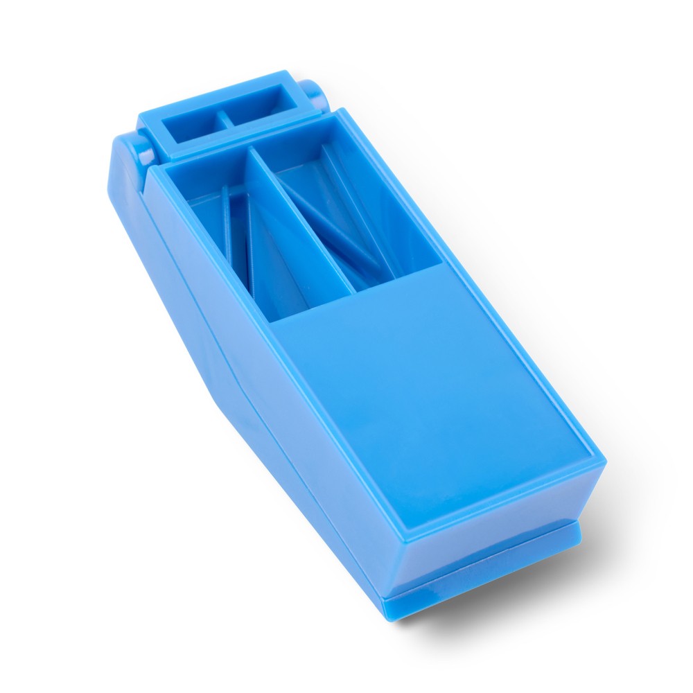 1Pack Blue Pill Cutter Tablet Storage Case
