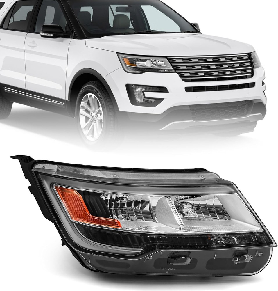 FIONE Passenger Halogen Headlight for Ford Explorer 2016-2018