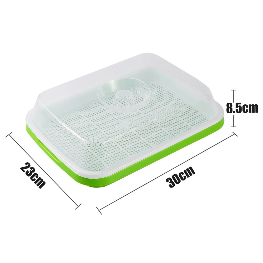 Microgreens Sprouter Tray 2 Layer Hydroponic Growing Kit Garden Tray