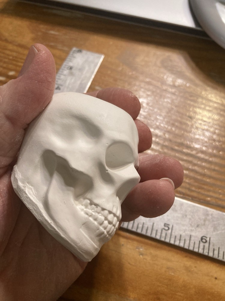 Human Skull Model Solid Plaster Small 3"x 2"x 3" Qty=3🔥🔥🔥🔥🔥🔥