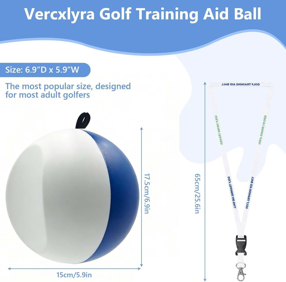 Golf Training Aid Ball for Precise & Consistent Swings Fix Slicing, Scooping & C