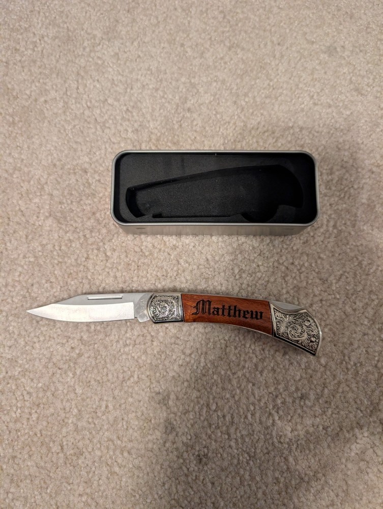 Custom Named "Matthew" Pocket Knife