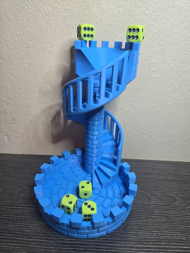 7” Dice Tower w/ Tray | D&D RPG Game Tabletop Dice Roller Accessory