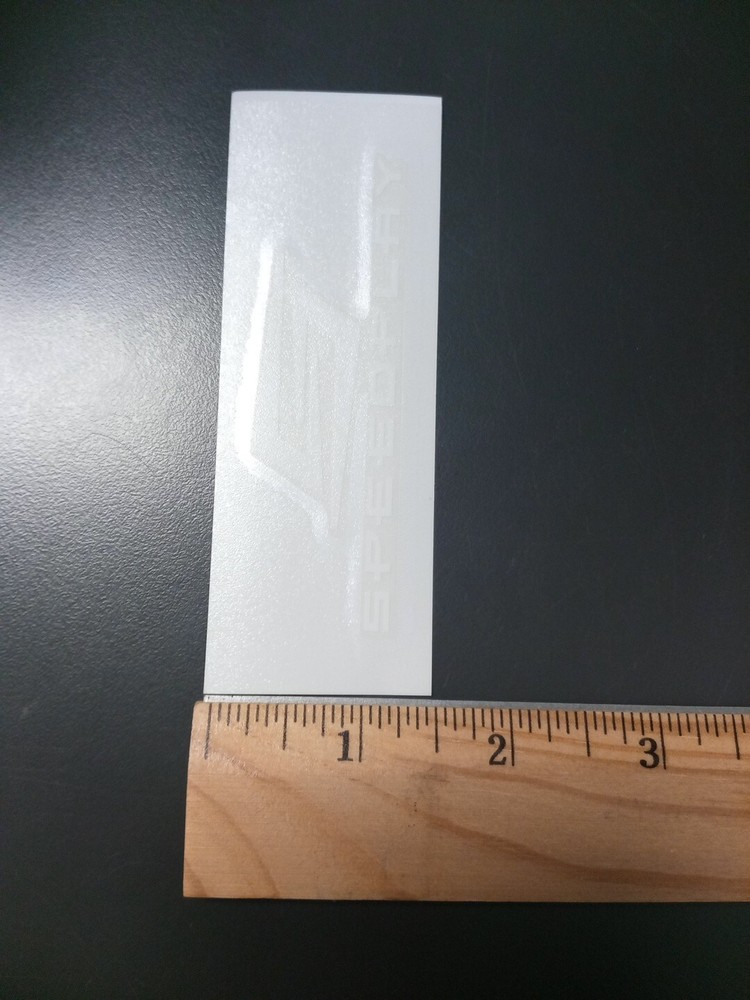 3.5" Speed Play Decal/Sticker White on Clear