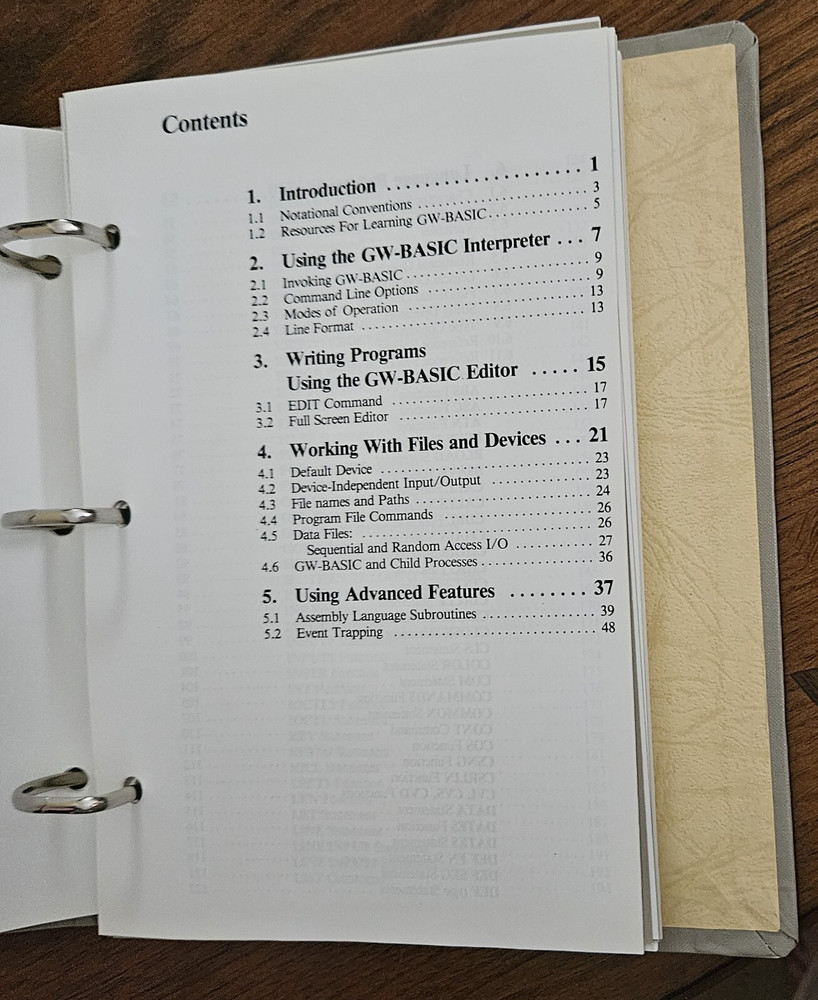 Hyundai Personal Computer Systems MS-DOS Version 3.2 Binder Book GW- Basic