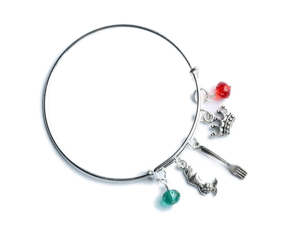 Little Mermaid Bangle Charm Bracelet