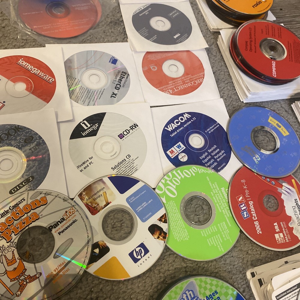 Vintage Computer Software Disc Lot Software Restore Operating Systems Games 250+