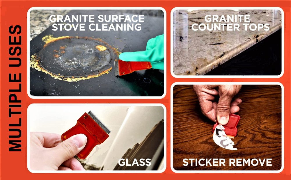 MINISCRAPER® Original Mini Scraper Razor Tool – 8 Pack U.S. Multiple Colors