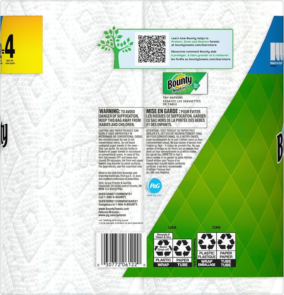 Select-A-Size Paper Towels, 2 Double Plus Rolls, White, 113 Sheets Per Roll