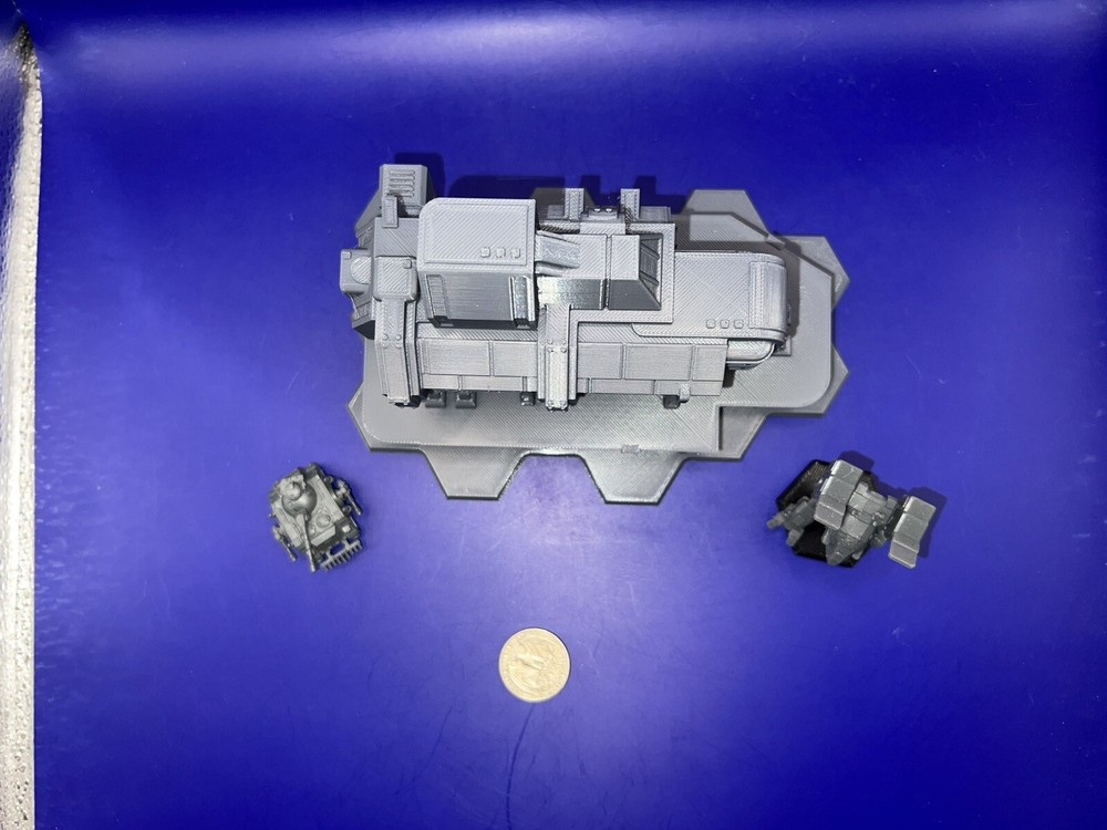 Sci-fi Colonial Loading Dock Pier w/ Hex Base, War Game Terrain (6mm scale)