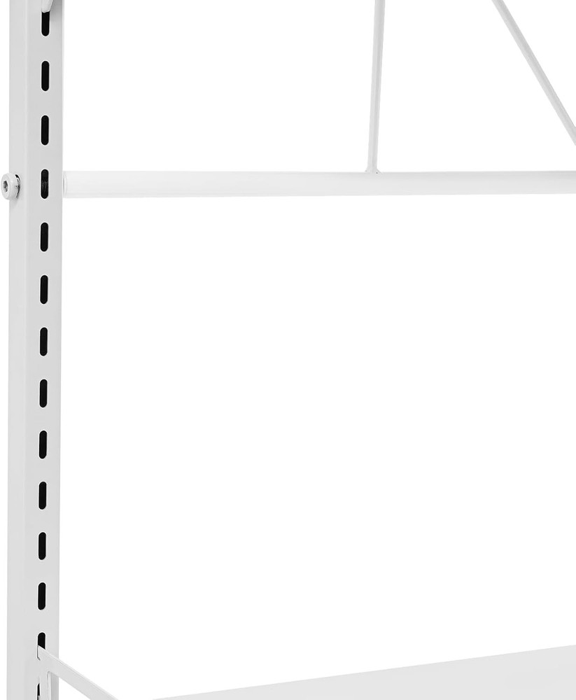 3-Tier White Over The Toilet Washer Organizer Adjustable Stand Storage Rack