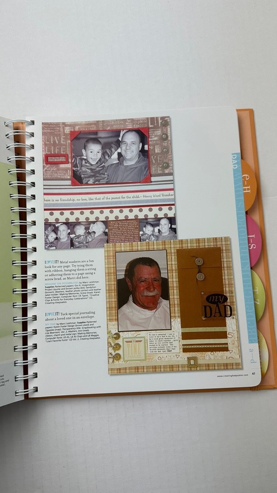 Keepsake scrapbooking book, Page Layout