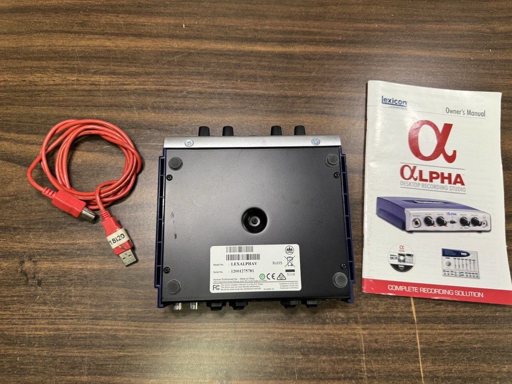 Lexicon Alpha USB Digital Recording Interface - LEXALPHAV - w/USB Cable