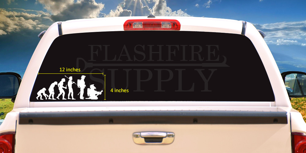 Firefighter Human Evolution Window Decal Sticker Gift Evolution humaine Pompier